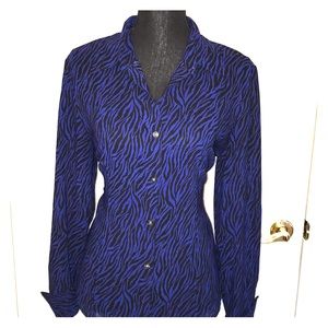 NY&CO Patterned Button-up Blouse